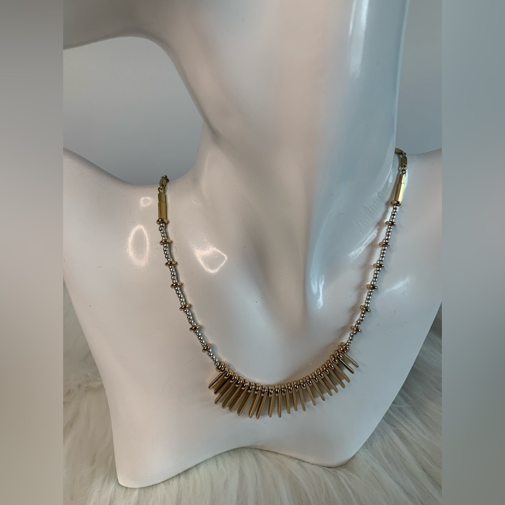 Stella & Dot Gold Spike Necklace